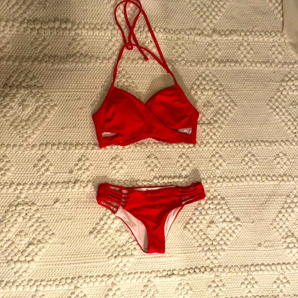 Victoria Secret red coral bikini